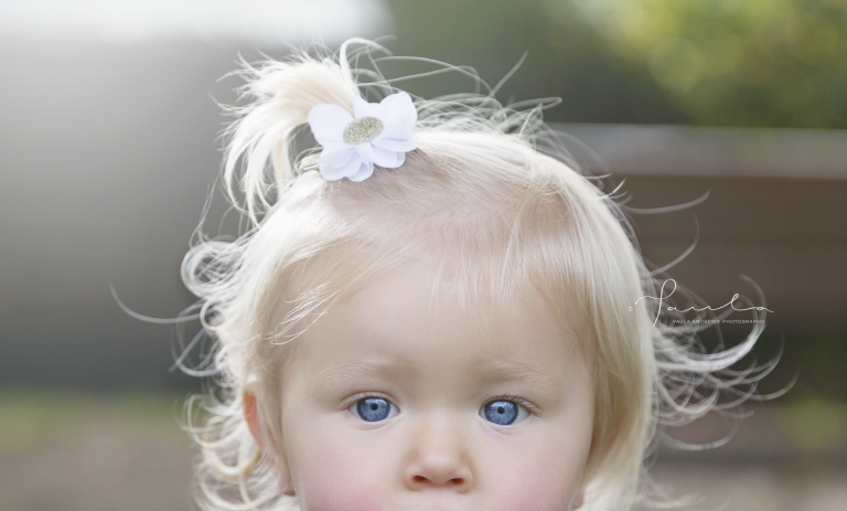 Blonde blue eyed girl