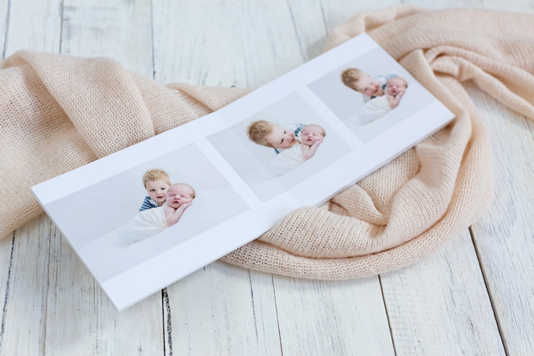 Brag book for Grandparents from a newborn photography session