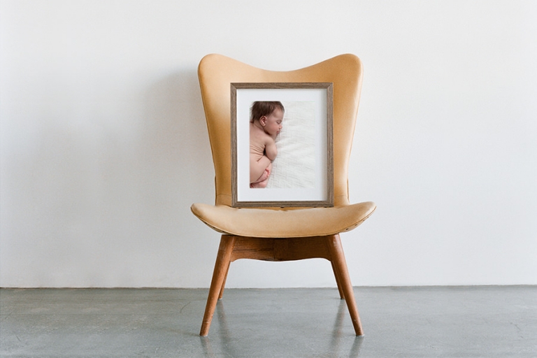 Framed Wall Art from Newborn Photo Shoot