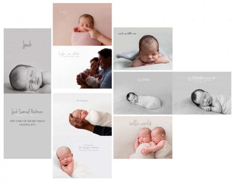 Newborn Baby Announcement Cards