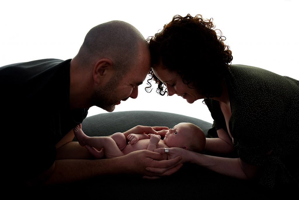 Family photo from a newborn photoshoot with Melbourne's Paula Andrews