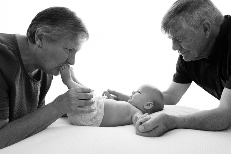 New grandparents with their first grandchild